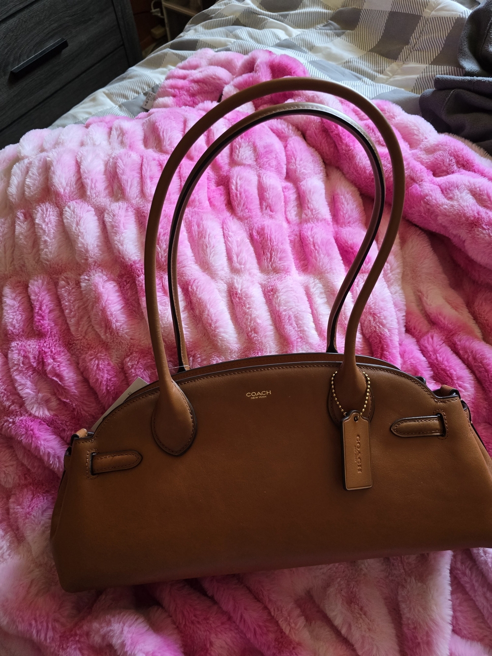 NEW COACH Empire Carryall 34 Leather Shoulder Bag